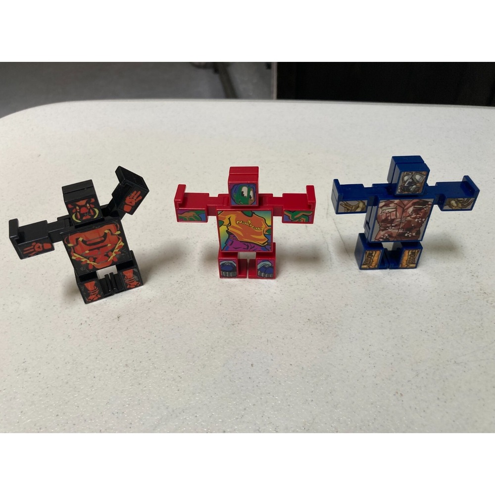 Vintage 2002 Hasbro NakNak Battle Block Action Figure Toys Nak Nak Lot Of 3